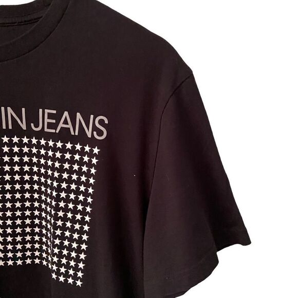 Calvin Klein Jeans Logo With Stars Graphic T-Shirt in Men's Size Large - Picture 5 of 6